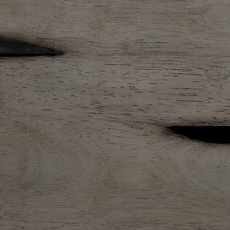 Table à 6 comptoirs, fabrication en bois massif gris avec base rectangulaire pour 6 personnes