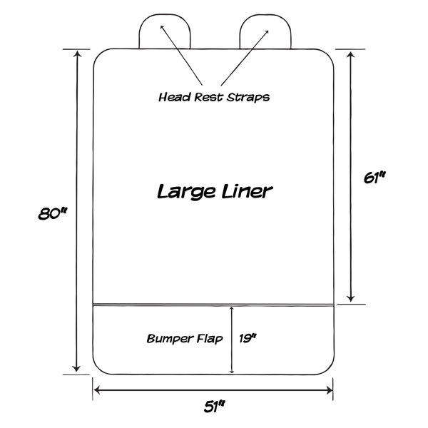 ARF Pets Large Cargo Liner, Water Resistant Seat Cover for Dogs, Dog Seat Cover, Beige