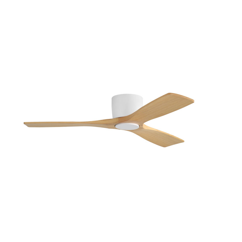 Ventilateur de plafond encastré 3 pales 48 pouces 48 pouces, Naturel, Blanc