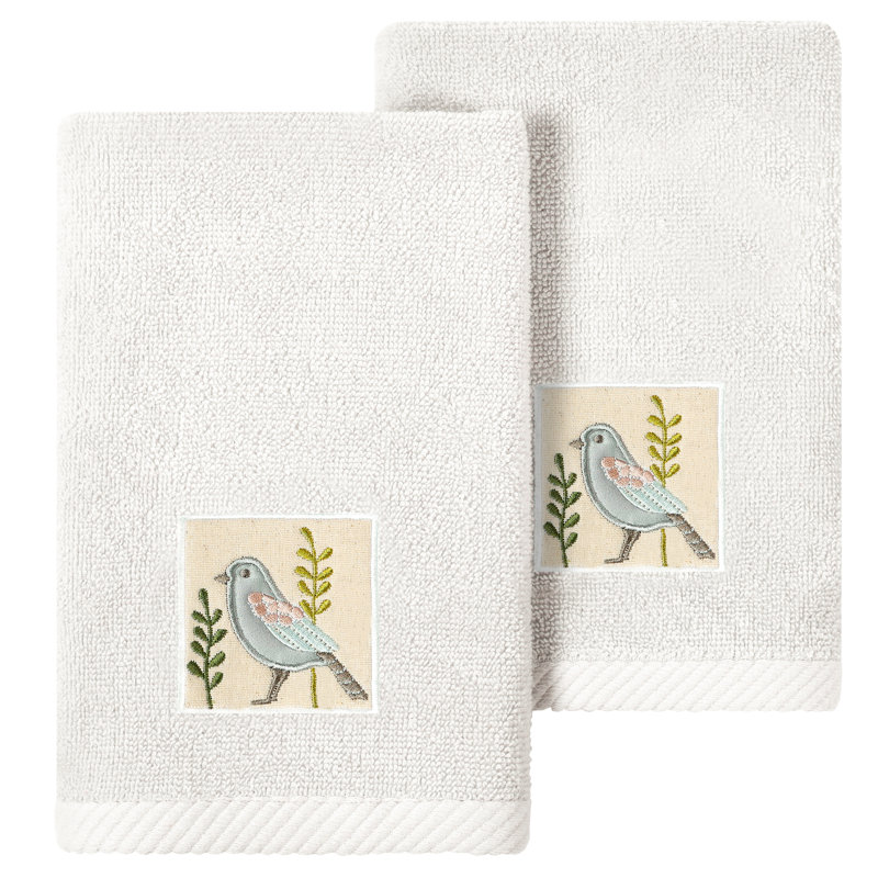Turkish Cotton Fingertip Towel, Silver