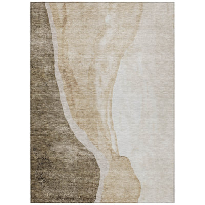 10' X 14' Abstract Washable Indoor Outdoor Area Rug