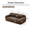 Canapé modulaire ergonomique, tissu moelleux doux, chocolat, prêt pour le salon