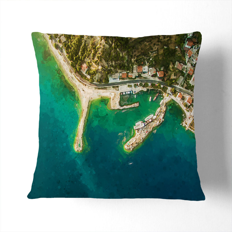 Square Throw Cushion, 55cm H x 55cm W x 20cm D, Black