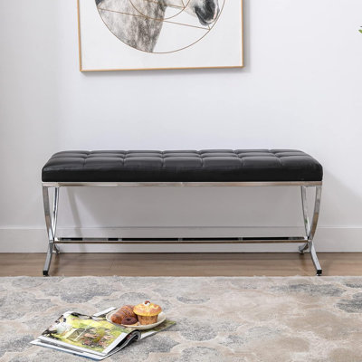 Banc de repose-pieds capitonné Modern