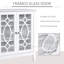 Buffet, armoire de rangement pour la cuisine, armoire d'appoint à double porte vitrée avec tablettes réglables