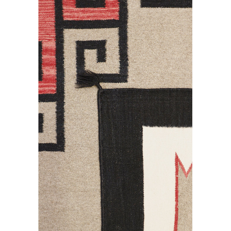 Tuscany Hand Knotted Wool Southwestern Area Rug in Brown/Red, Rectangle 10' x 14'