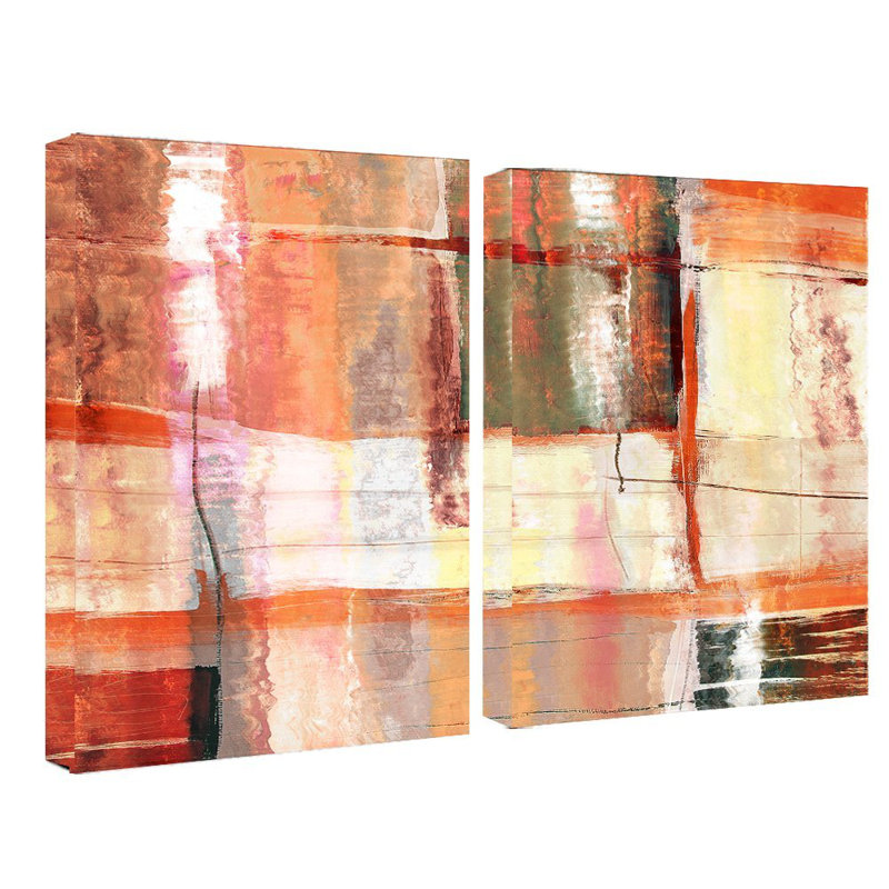 « abstract », ensemble de 2 reproductions d’art sur toiles surdimensionnées
