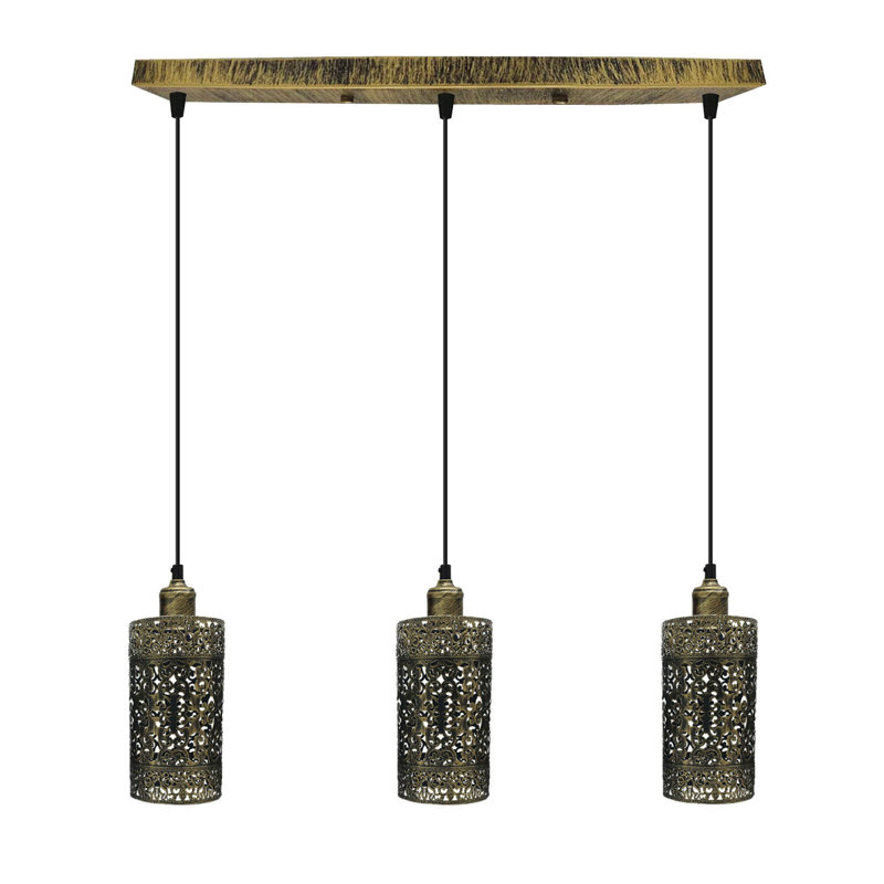Rebound 3 - Light Kitchen Island Pendant, Brushed Brass
