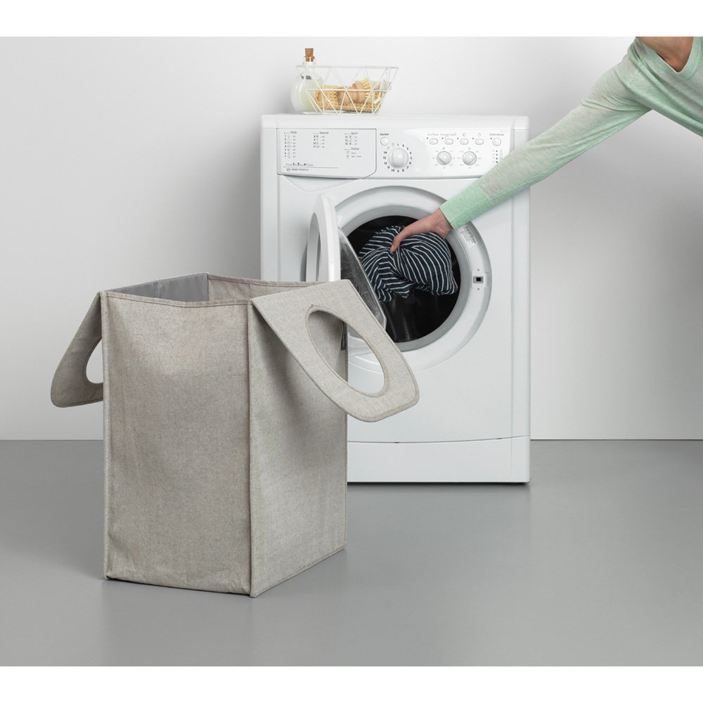 Brabantia 14.5 Gallon Foldable Laundry Hamper, Gray