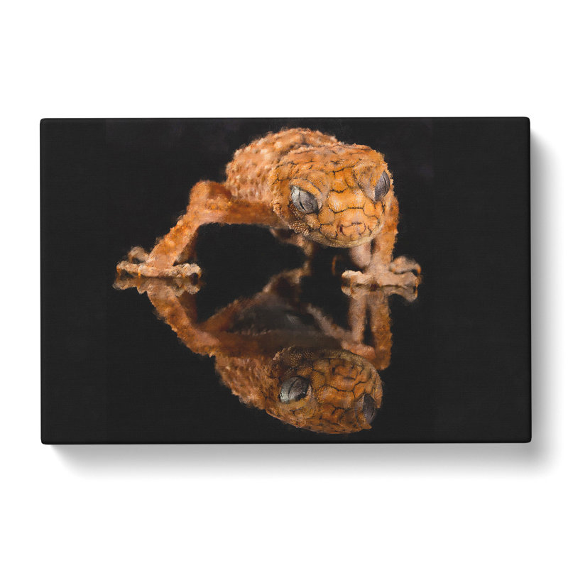 Rough Knob Gecko Lizard - Wrapped Canvas, 35cm H x 50cm W x 3cm D