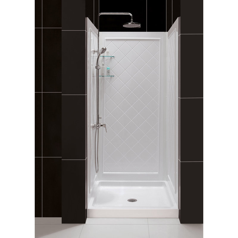 Porte de douche pliable sans cadre 36 po x 74,75 po aqua