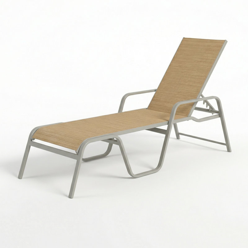  Siesta Chaise, Destiny Sand II Sling/Matte Gray
