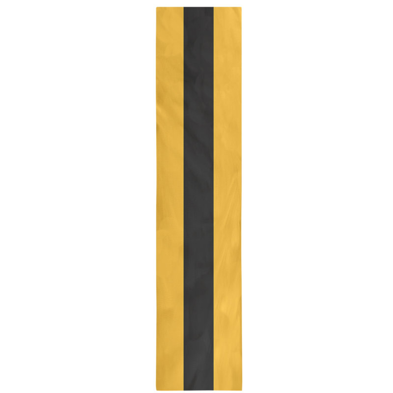 Boston Table Runner, 72" x 16", Polyester, Pittsburgh Gold/Black/Pittsburgh Gold