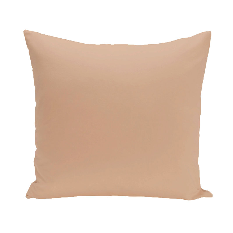 Reversible Throw Pillow, 16" H x 16" W, Taupe