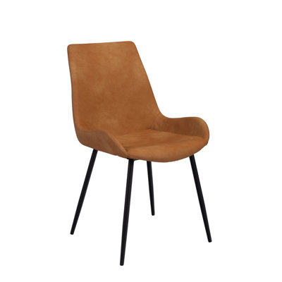 Chaise d'appoint rembourrée en brun