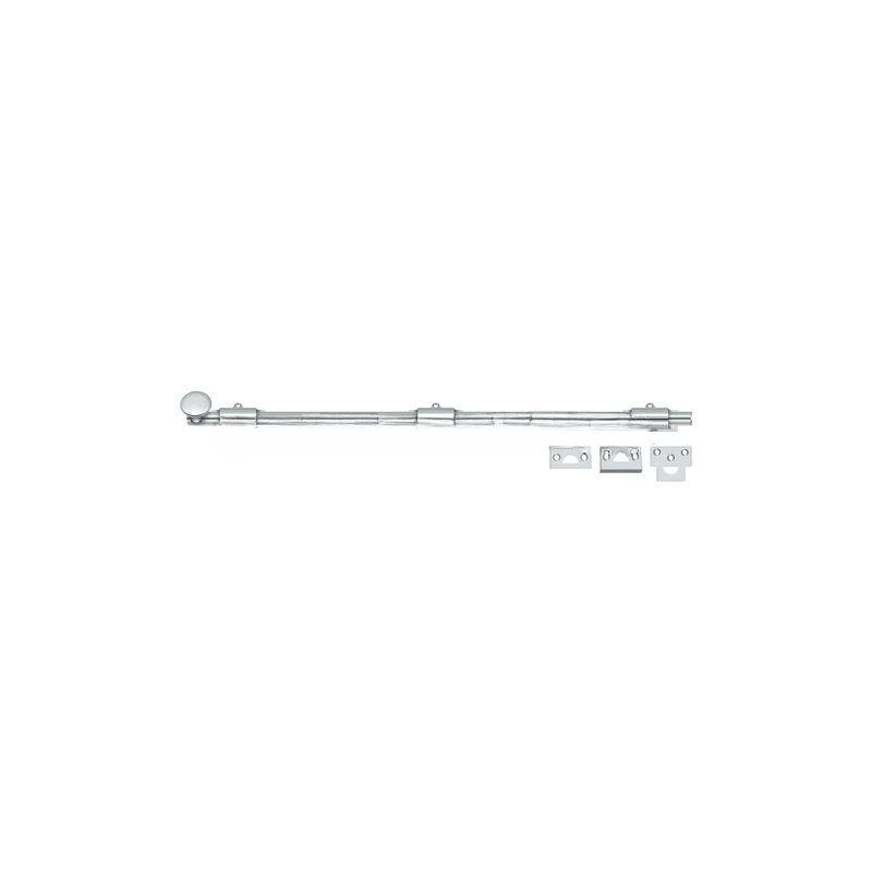 Brass Latch/Catch/Bolt, Polished Chrome, 1.875" H x 24.375" W x 1.25 " D
