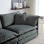 Ensemble de causeuse et de chaise 2 places, ensemble de canapé et de chaise 2 pièces, causeuse et fauteuil d'appoint, canapé de salon en chenille 2 pièces (1 + 2 places), chenille grise-574862305