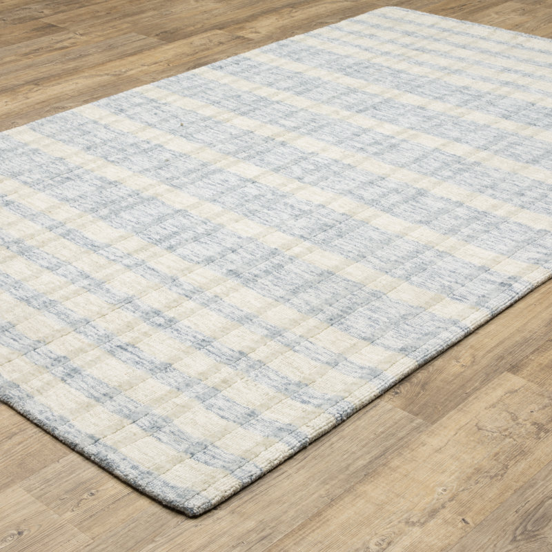 Tapis beige / bleu Bellatrix, Rectangle 10 pi x 12 pi 12 po