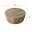 (Nouveau) Table basse ronde en forme de tambour avec support amovible pour rehausser la hauteur, finition imitation bois (MDF) - 29,5 cm H, 75 cm L, 75 cm P-1338721468-1338721471