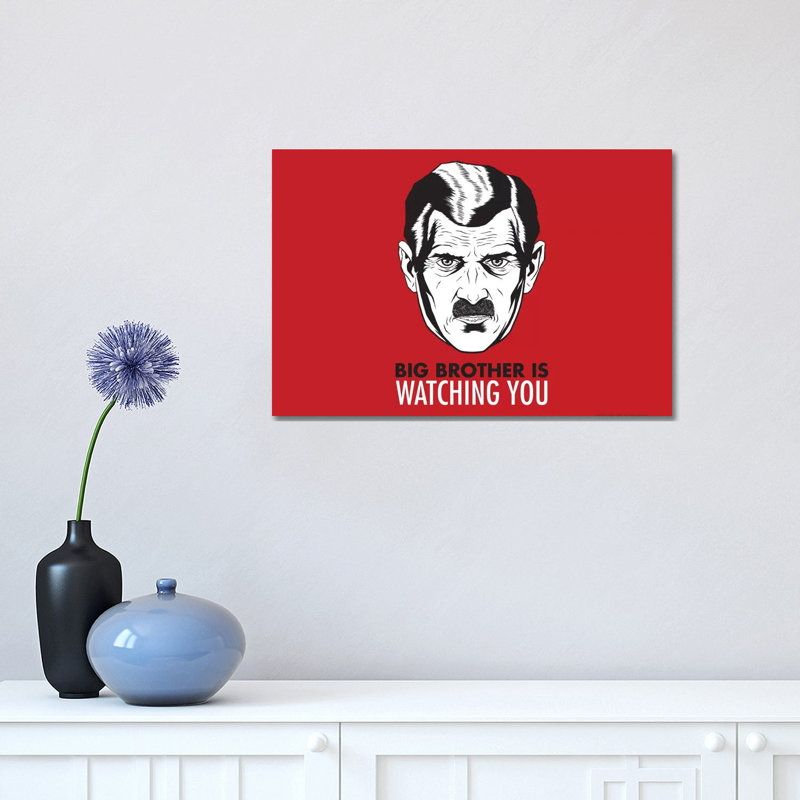 Big Brother Is Watching You 1984, Vintage Poster by Unknown Artist - Wrapped Canvas Gallery-Wrapped Canvas Giclée