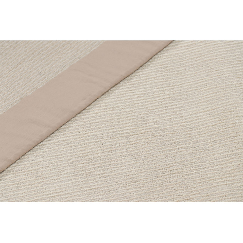 Rug & Kilim’S Extra-Long Runner Rug In Textured Monochrome White Tones & Striae