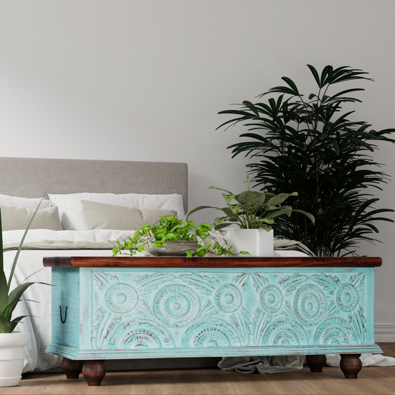 Commode blanche Bungalow Rose Frost, Vert vieilli