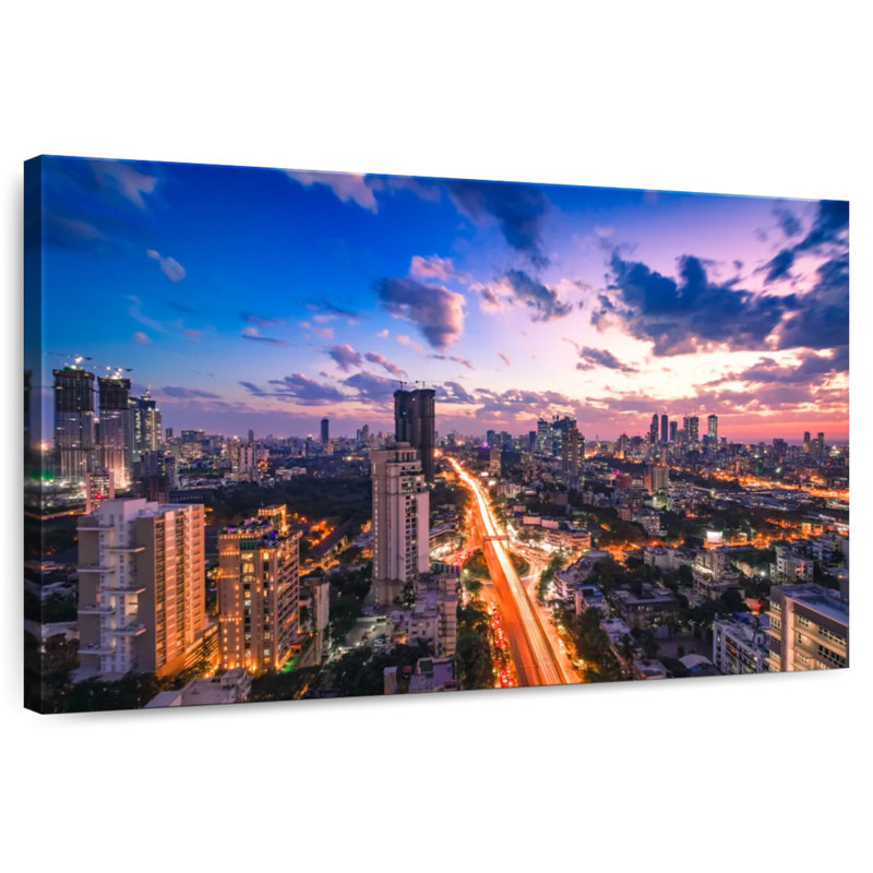 Sireci Busy Urban Mumbai, 34" H x 51" W