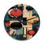Horloge murale rétro en forme de géométrie abstraite et géométrique moderne I-900708148