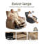 Fauteuil inclinable manuel surdimensionné 37,4 "avec chaleur et massage, siège berçant pivotant à 360 ° 21,3" avec porte-gobelet-891396820