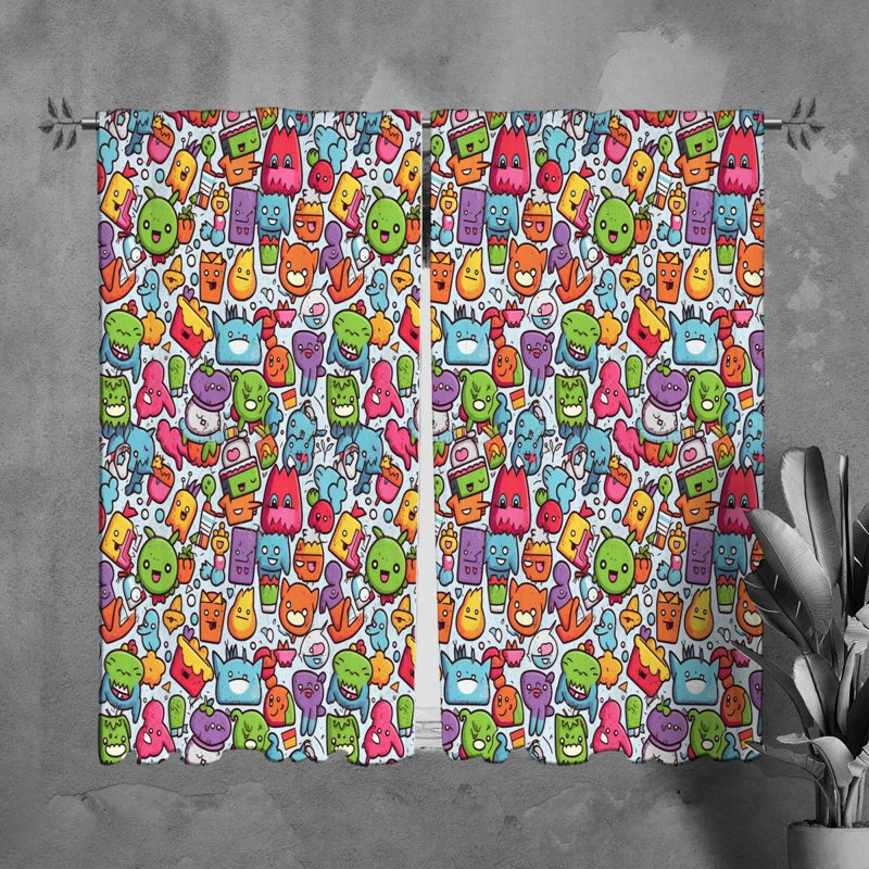 Tiaunna Polyester Room Darkening Curtain Pair, L 40 po x L 82 po