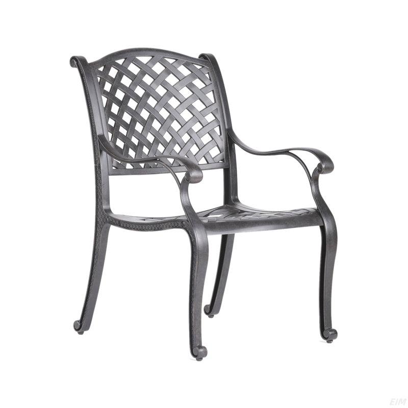 Ensemble de salle à manger long en aluminium avec coussins