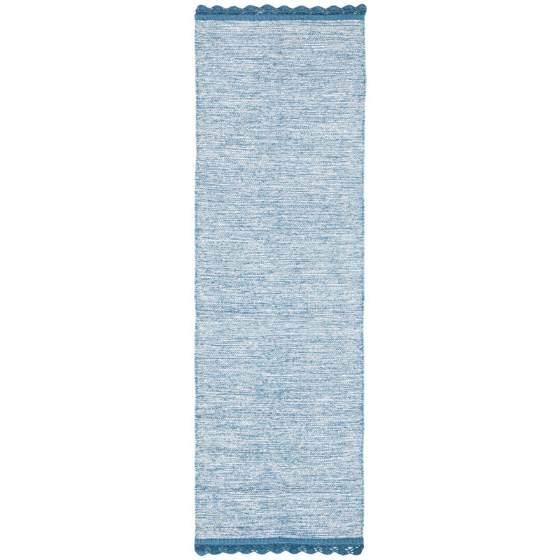 Mohnton Hand Woven Cotton Solid Color Rug, Runner 2'3" x 7'