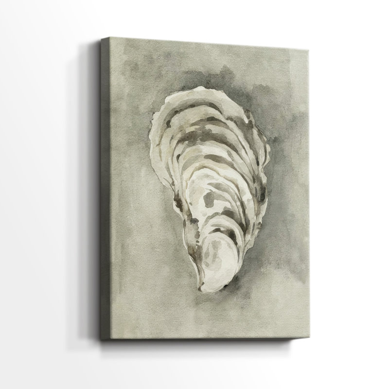 Neutral Oyster Shell II -Gallery Wrapped Cavas, 27" H x 18" W