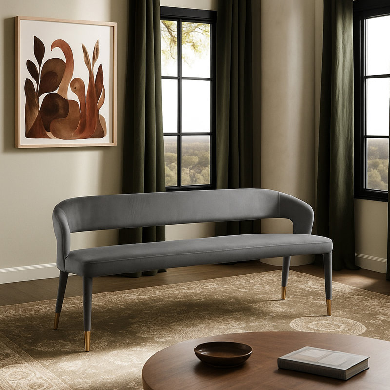 Banc Destiny, Velours gris