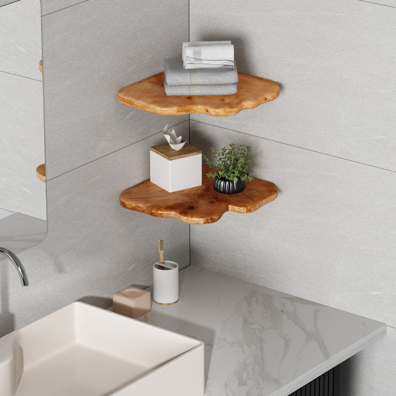 Ensemble de 2 tablettes d'angle flottantes