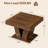 31.5" Square Rustic Coffee Table with Natural Wood Grain: A Perfect Blend of Style and Stability-90767108