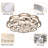 Kalylah 32in LED Flower Tiered Chandelier with Crystal Accent Variable Flush Mount Crystal Chandelier 