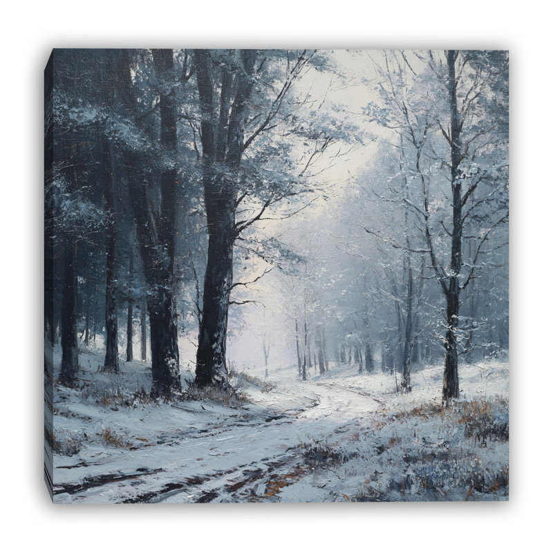 Art mural sur toile Sunlit Winter Pines, 20 po x 20 po