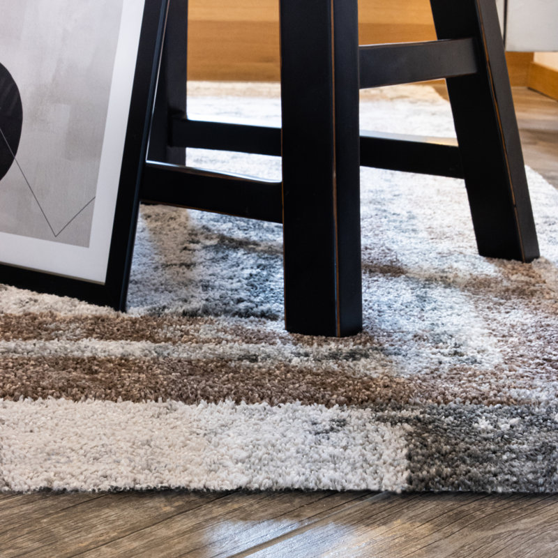 Rectangular Abstract Grey Area Rug, Rechteckig 200 x 290 cm