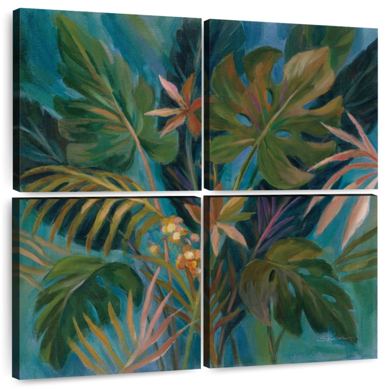 Harnek Midnight Tropical Leaves