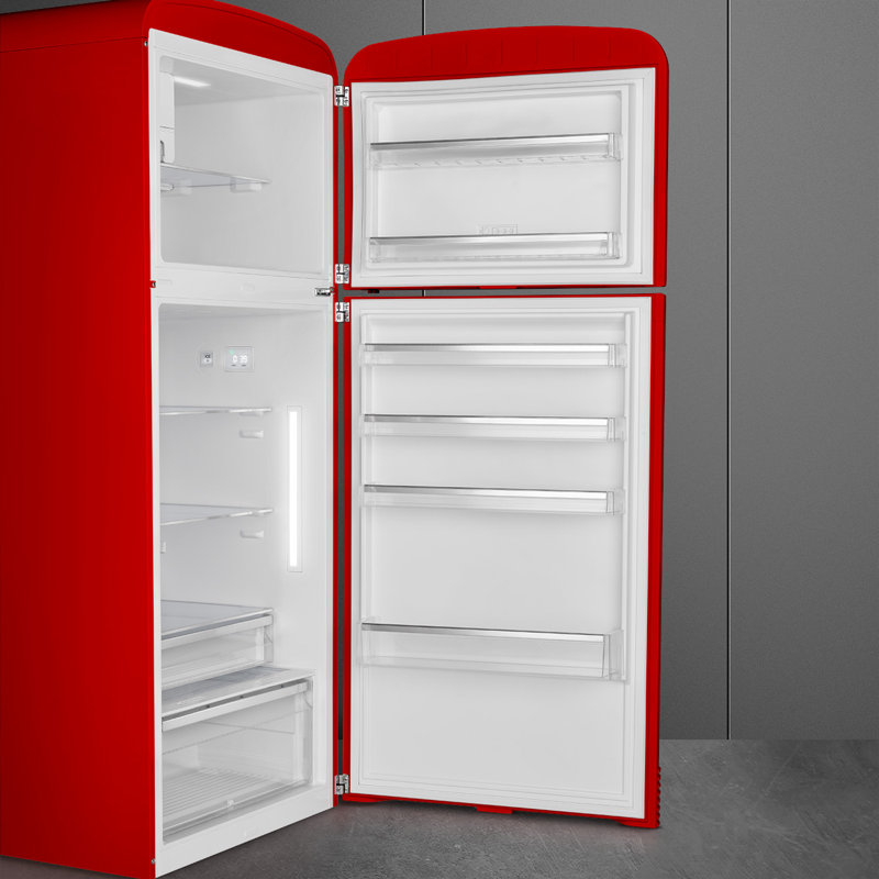 32" Smeg Fab Retro Refrigerator, Red, Right Handed