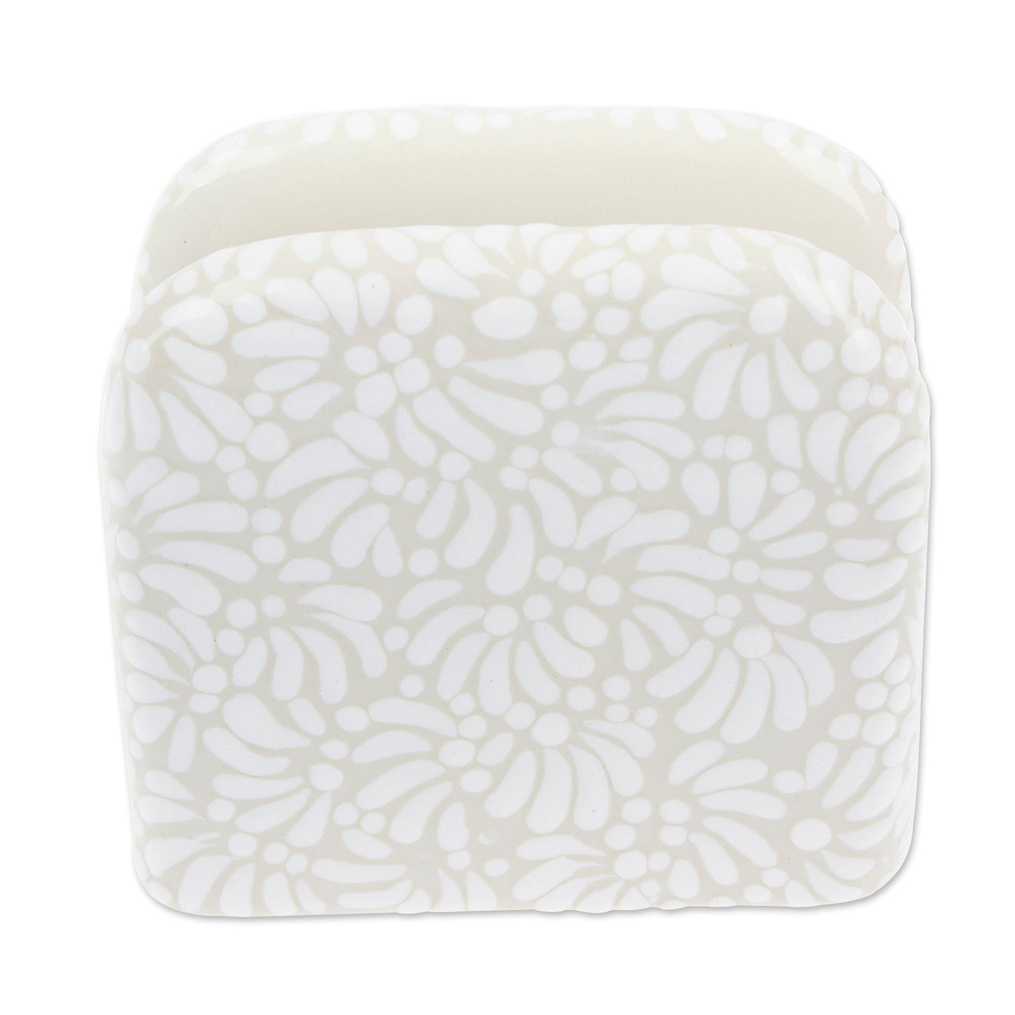 Ivy Bronx Handmade Paradisiac Spring Ceramic Napkin Holder | Wayfair