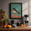 Perched Songbird Modern - Framed Print-1456342448-1456342460