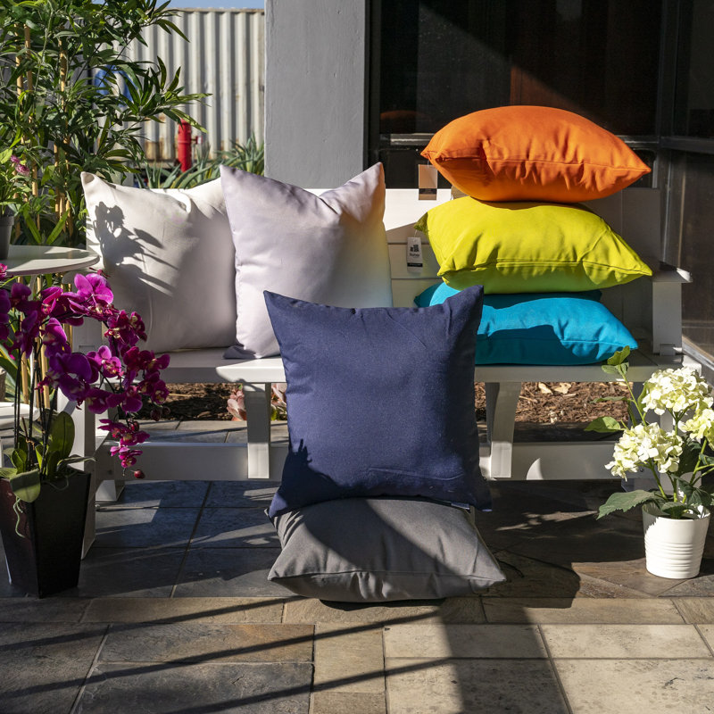 Amazon Rainforest Solid Pillow - Outdoor & Indoor, Orange