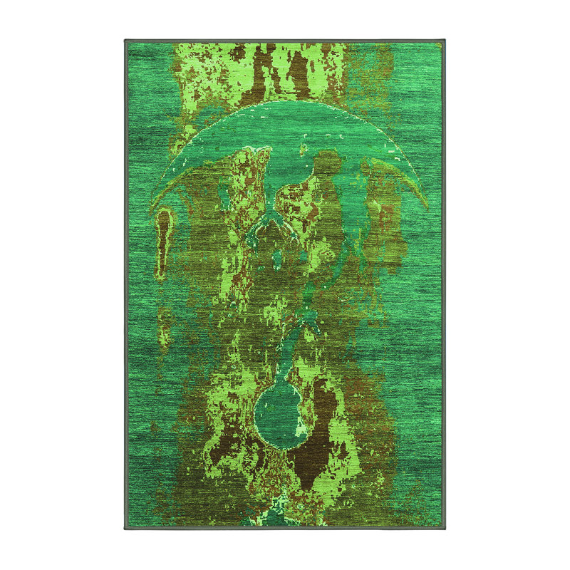Washable Oriental Indoor Rug, Rectangle 7' x 10'