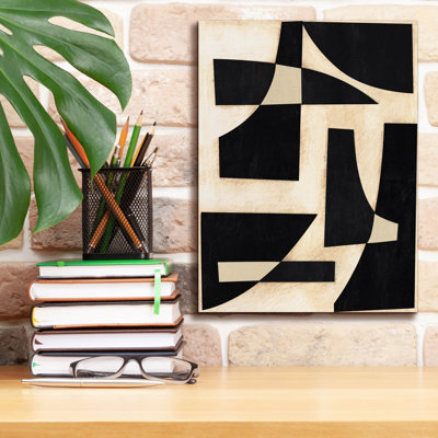 «Onyx Cutout Shapes I» par Regina Moore