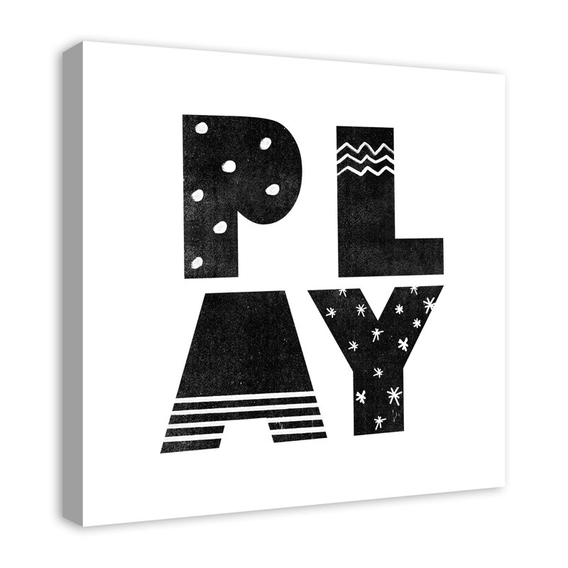Mackin Play, art encadré, Toile tendue, H 24 po x l 24 po x P 1,25 po