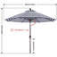 Parasol de patio en oléfine 9 pi 9 pi-681813160