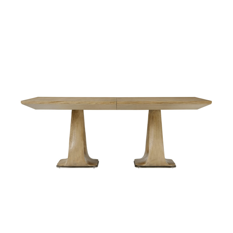 Essence Extendable Oak Solid Wood Dining Table, Blonde