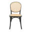 Ensemble de 2 chaises de salle à manger en rotin et en bouleau d'inspiration rétro, sans assemblage requis, durable et élégant pour toute maison